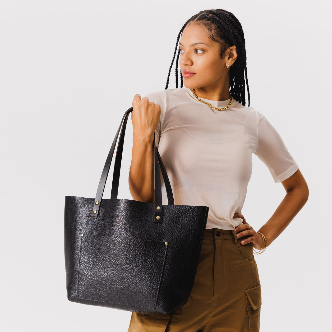 'Almost Perfect' Leather Tote Bag - Image 80