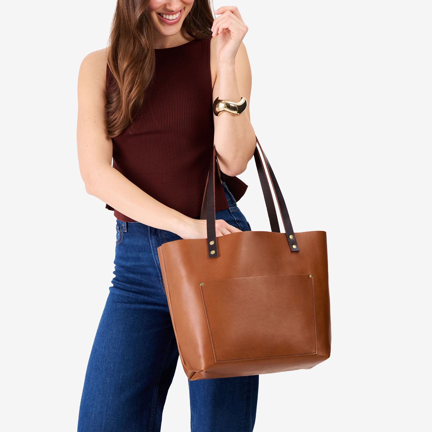Leather Tote Bag - Image 73