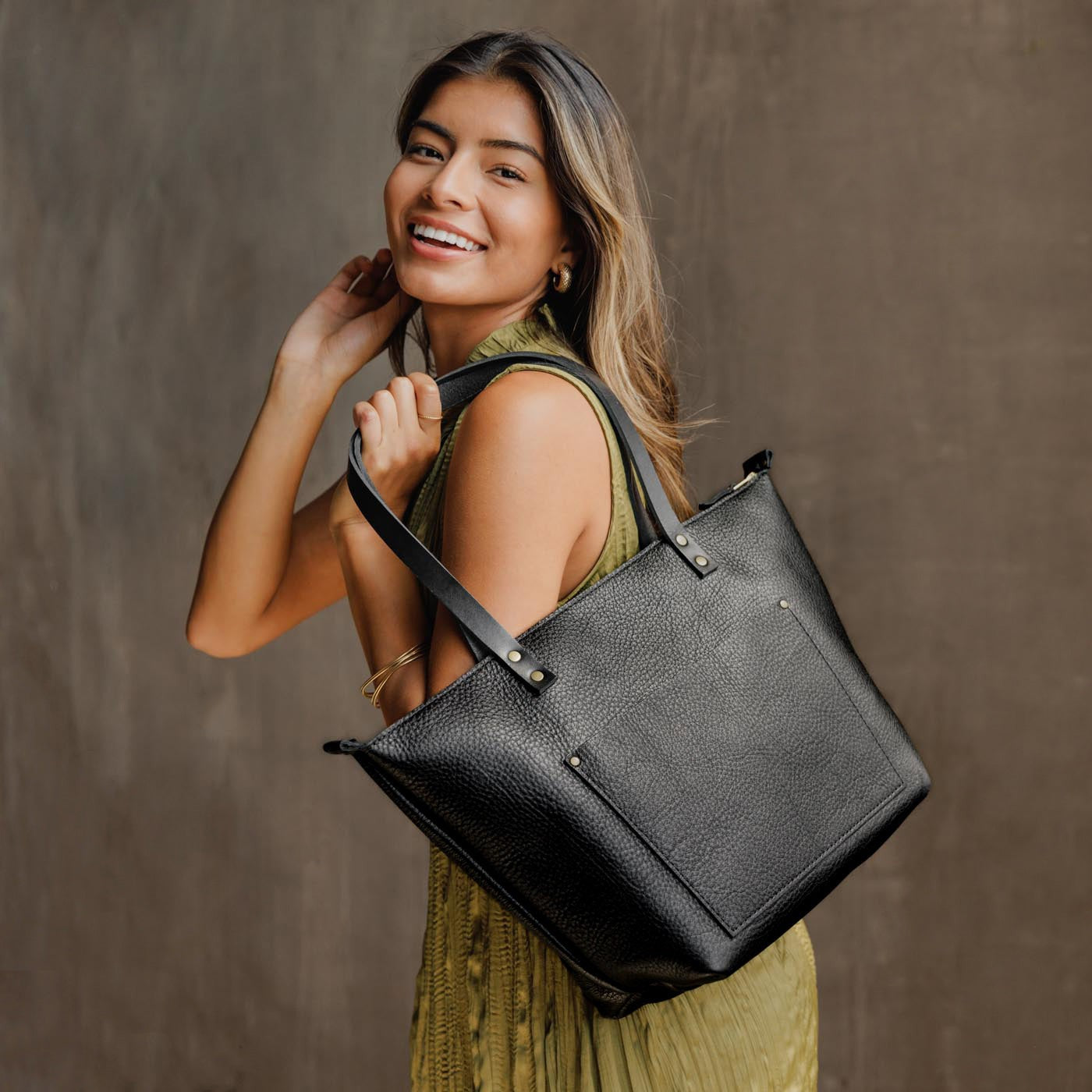 Leather Tote Bag - Image 157