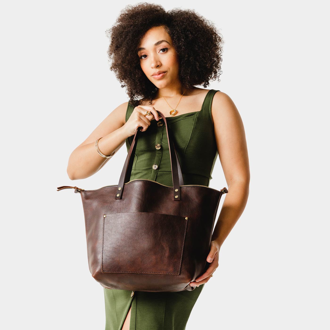 'Almost Perfect' Leather Tote Bag - Image 157