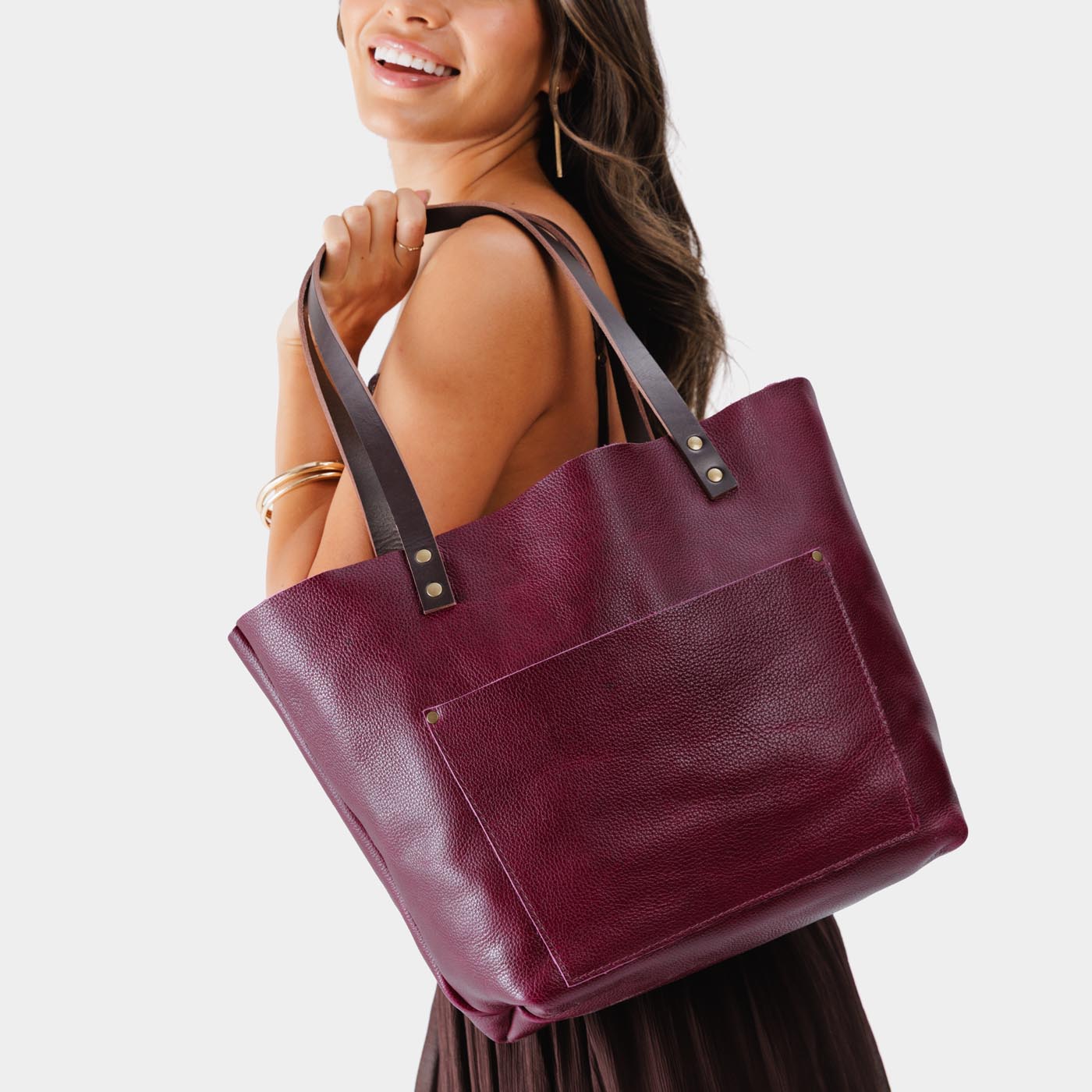 Leather Tote Bag - Image 83