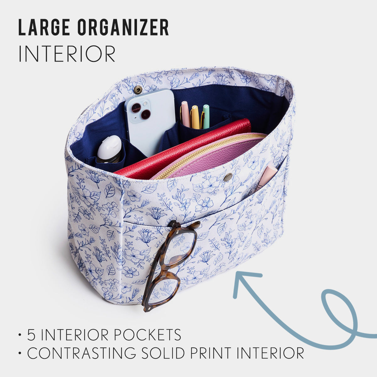 Printed Canvas Purse Organizer - Image 79