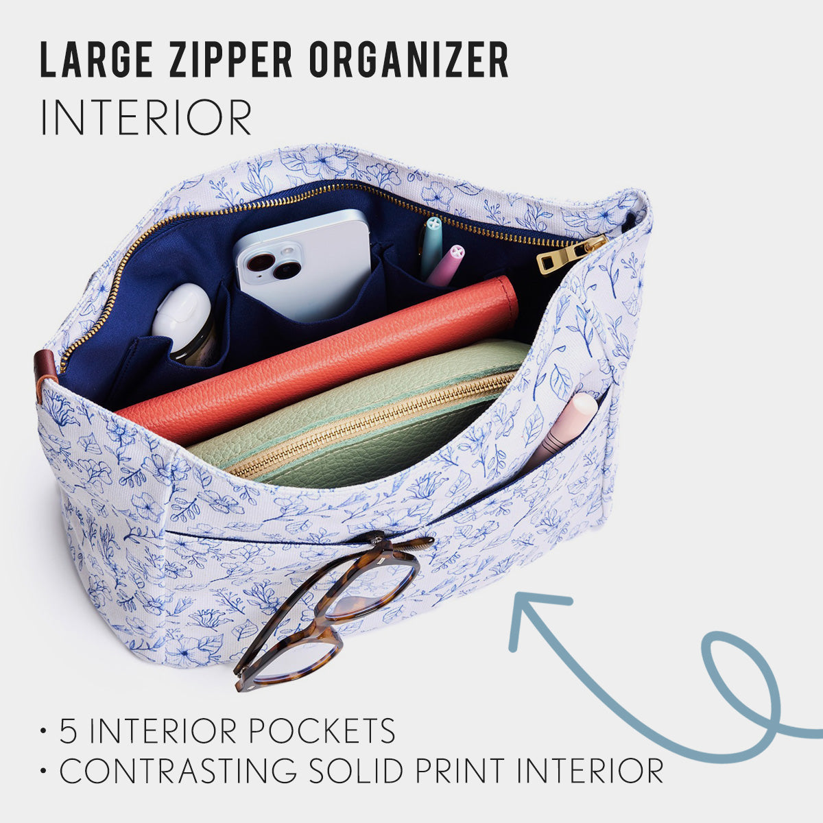Printed Canvas Purse Organizer - Image 80