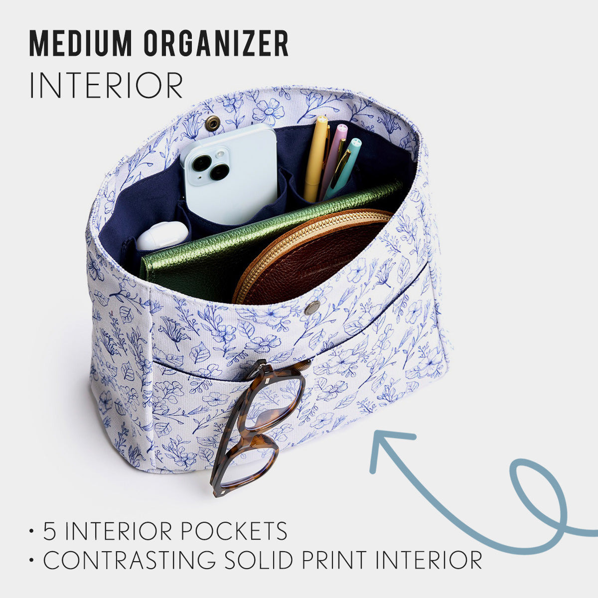 Printed Canvas Purse Organizer - Image 81