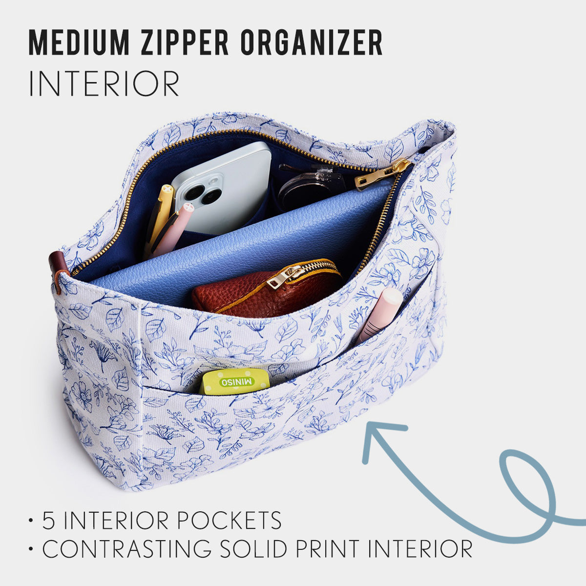 Printed Canvas Purse Organizer - Image 82