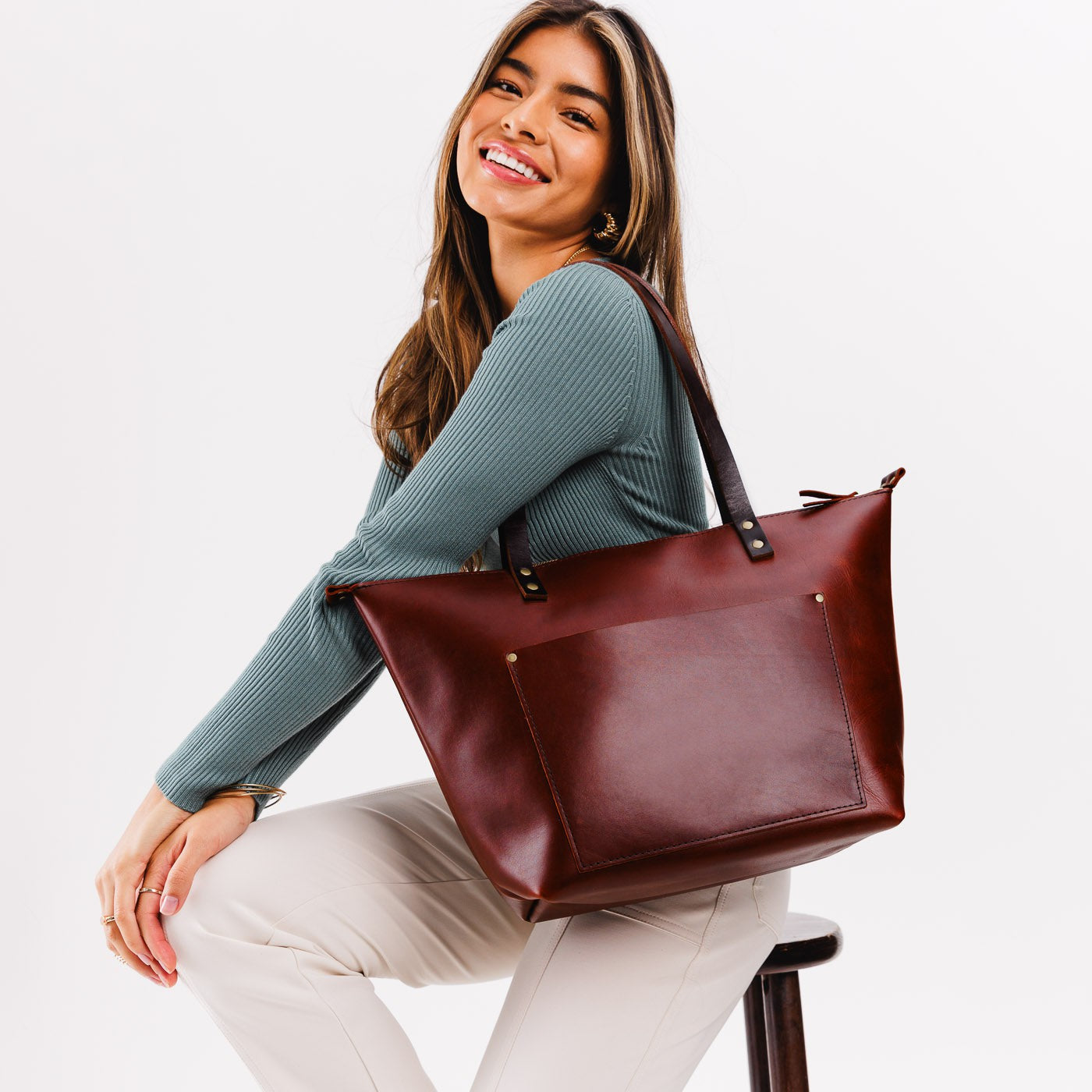 'Almost Perfect' Leather Tote Bag - Image 174